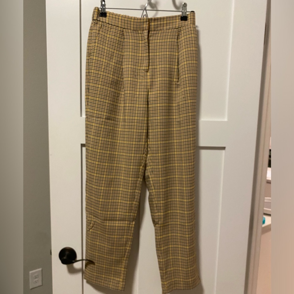 High Waisted Plaid Pants
